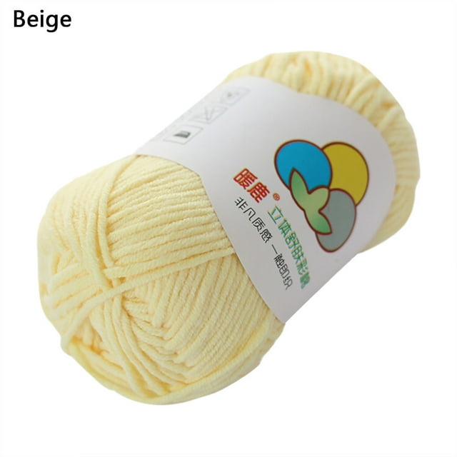 EGNMCR Hand-Woven 5 Strands of Milk Cotton Warm Soft Scarf Sweater Wool Thread Wool Yarn
