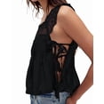 thumbnail image 3 of Women Lace Vest Tanks Y2K Sleeveless Split Side Tie Tank Top Sheer Ruffle Shirt Summer Going Out Crop Tops, 3 of 8