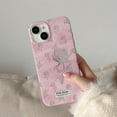 thumbnail image 4 of Bling Glitter Roses Flowers Pink Phone Case Compatible with iPhone Case for Women Girls (Pink,iPhone 12 Pro), 4 of 6