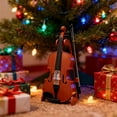thumbnail image 3 of Playable Tiny Violin Figurine Model, The Worlds Smallest Miniature Musical Instrument Mini Wooden Violin Model, Dollhouse Accessory or Keychain Charm for Unique Dumb Stupid Gag Gifts(9in), 3 of 7