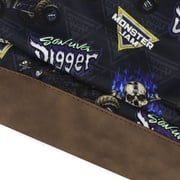 Monster Jam Backpack Allover Son-Uva Digger Print Design 16 Book Bag Adjustable Straps Bottom School Tech Sleeve