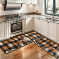 thumbnail image 3 of Kitchen Rugs Sets Of 2,Orange and Black Plaid Christmas Snowflake Pattern Anti Fatigue Kitchen Mat Rugs Non Slip Washable,Decorative Kitchen Floor Mats for Kitchen,Sink,Laundry,17"x47"+17"x47", 3 of 5