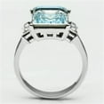 thumbnail image 3 of Luxe Jewelry Designs Women's Stainless Steel Engagement Ring with Sea Blue Crystals - Size 7, 3 of 3