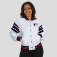 thumbnail image 4 of Women's WEAR by Erin Andrews White MLB Merchandise Full-Snap Fleece Sweatshirt Jacket, 4 of 6