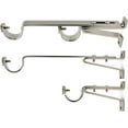 thumbnail image 2 of Urbanest Adjustable Double Rod Bracket, Up-1 1/8", Brushed Steel, 2 of 8