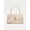 Beige, variant on Women’s Beige Top Handle Handbag, Glossy Patent Leather Style Purse for Party and Daily Use