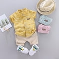 thumbnail image 2 of babyme 2 Pcs Camiseta Casual Con Estampado De Letras De Manga Corta Para Bebés Y Pantalones Cortos, 2 of 4