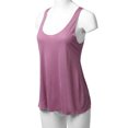 thumbnail image 5 of A2Y Women's Basic Solid Loose Fit Flowy Scoop Neck Racer Back Tank Top Orchid Purple S, 5 of 6