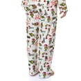thumbnail image 5 of Dr. Seuss The Grinch Pajamas Women's Velveteen Notch Collar Adult 2 Piece Sleep Set, 5 of 6