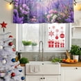 thumbnail image 5 of Purple Lavender Curtain Valances for Windows, Kitchen Valance Window Treatments Panel 2 Pack, Spring Watercolor Country Wildflowers Rod Pocket Short Curtains for Bathroom Bedroom 54 x 18 Inch, 5 of 8
