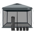 thumbnail image 1 of KAMPKEEPER 10x10 Pop Up Canopy Tent with Netting, Outdoor Sun Shade, Dark Grey, 1 of 6