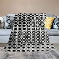thumbnail image 2 of Orinice Circles Black-and-White Pattern Warm Lightweight Blanket Soft Fleece Blankets for All Seasons - Ideal for Living Rooms, Sofa Decor, Cow Gifts - Available in Multiple Sizes 40x50in, 2 of 6