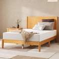 thumbnail image 4 of Merluxy Solid Wood Full Size Bed Frame, Mid Century Modern Bed with Full Panel Headboard, Under-Bed Storage, Natural Wood, 4 of 10