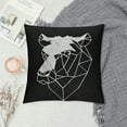 thumbnail image 2 of ONETECH  Geometric Abstract Minimalist Buffalo Line Art Throw Pillow, 2 of 5