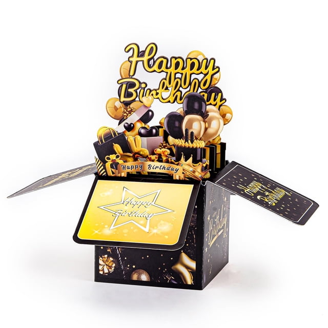 Tarjeta de cumpleaños Sutjxc divertida caja desplegable de feliz cumpleaños