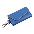 thumbnail image 1 of WORGEOUS Piel de vaca Funda para llaves de coche con cremallera Bolsa de almacenamiento para llaves Colgante en la cintura Soporte para llaves para hombres y mujeres (Azul), 1 of 7