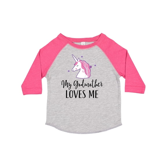 Inktastic My Godmother Loves Me Unicorn Girls Toddler T-Shirt