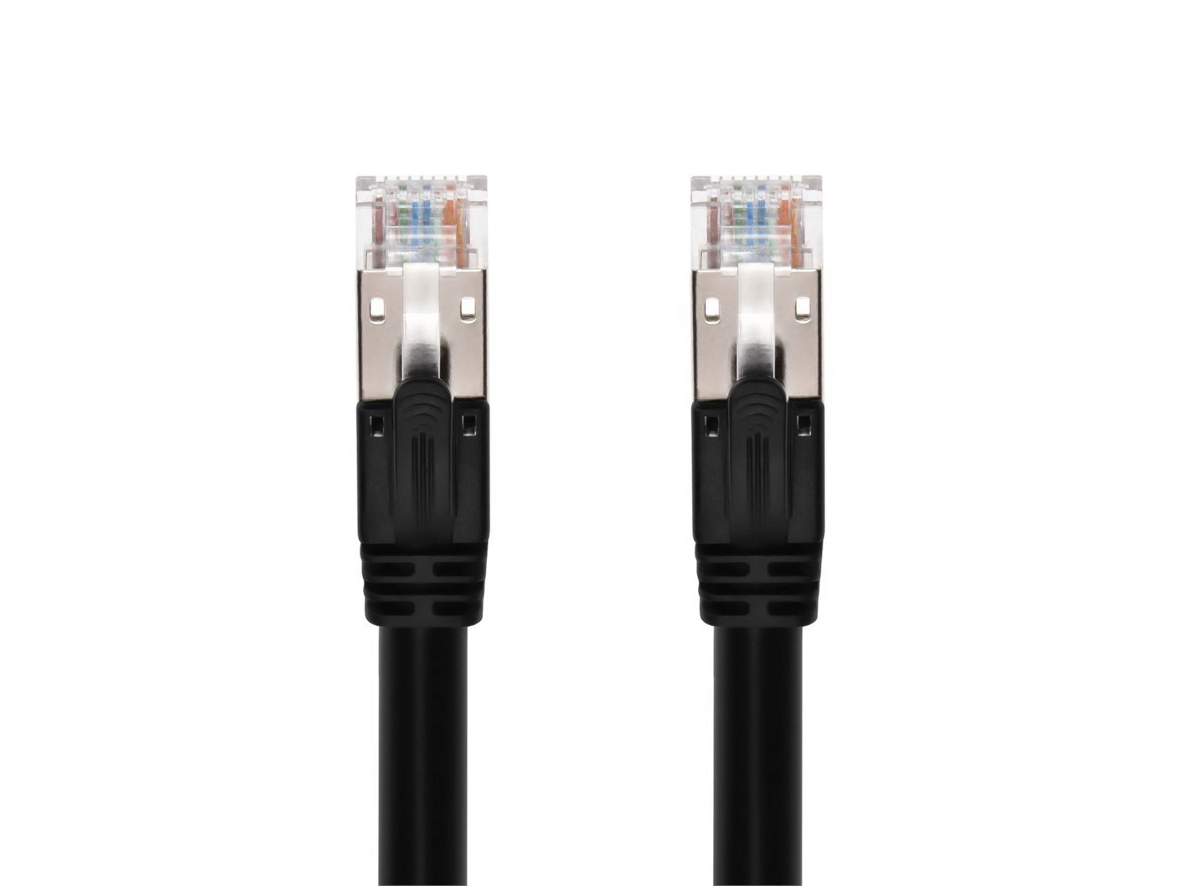 Monoprice Cat6A PoE Patch Cable - 50 Feet - Black | 100W, PoE ++ (IEEE 802.3af/at/bt), UTP, 22AWG, 500MHz, Pure Bare Copper, Shielded RJ45, Ethernet Cable