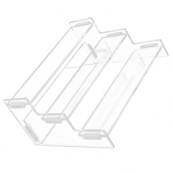 LAMIRO Acrylic Display Stand Clear Vanity Organizer Storage Shelf Shelves Perfume for Dresser Holder Food Cake
