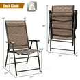 thumbnail image 4 of Topbuy Set of 2 Caming Chair Outdoor Folding Chair Garden Yard W/Armrest & Backrest, 4 of 9