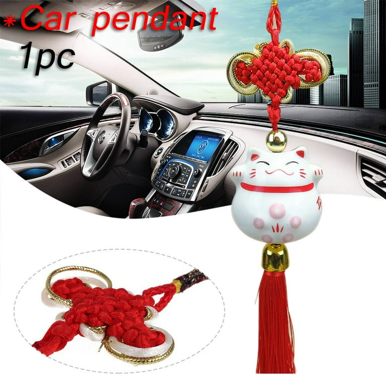 Rear View Mirror Hanging Accessories Of Swinging Lucky Cat Car Hanging  Ornament Cute Car Accessories For Teens Car Mirror