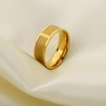 thumbnail image 6 of Unisex 18K Gold Plated Ring Band Durable 316L Stainless Steel Elegant Gift For Him Or Her Daily Wearable Style, 6 of 8