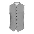 thumbnail image 3 of Tiijoy Boys Formal Vest Mandarin Collar Button Down Waistcoat for Kids, Sizes 2-14, 3 of 4