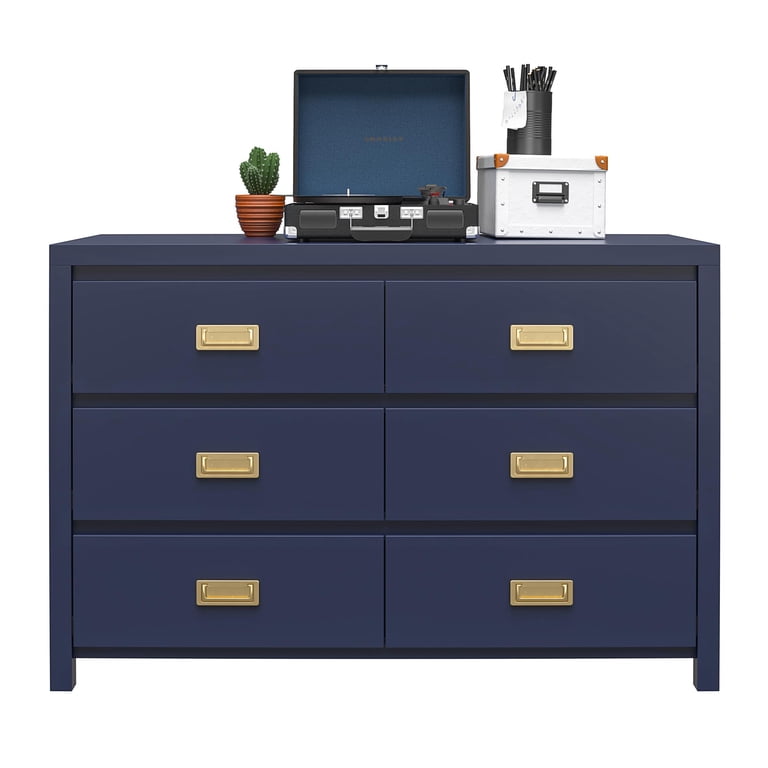 navy blue kids dresser Classic 44" Deep Navy Blue Wood 3-Drawer Kids Dresser with Door + Reviews
