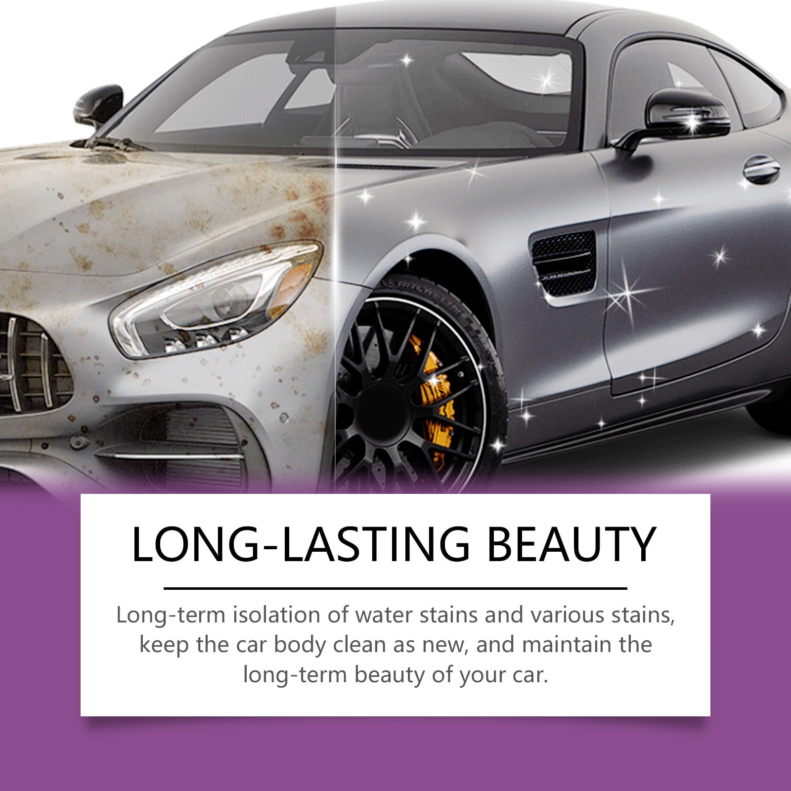 Alvantor 3 in 1 High Protection Hydrophobic Car Coating Spray, Ceramic Sealant, 3.38fl.oz