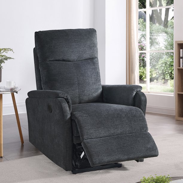 UWRNite Electric Power Recliner Chair, Reclining Chair with USB Ports