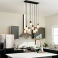 thumbnail image 2 of 8 Light Farmhouse Simple Kitchen Island Light Fixture with Clear Mason Jar Style Glass-Olde Bronze Finish Bailey Street Home 147-Bel-1759958, 2 of 5