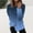 Blue, variant on Hrsba Women's Oversized Casual Tops, Fall Tops for Women Gradient Print Round Neck Long Sleeve Sweatshirt with Side Slits Casual Women Casual Tops
