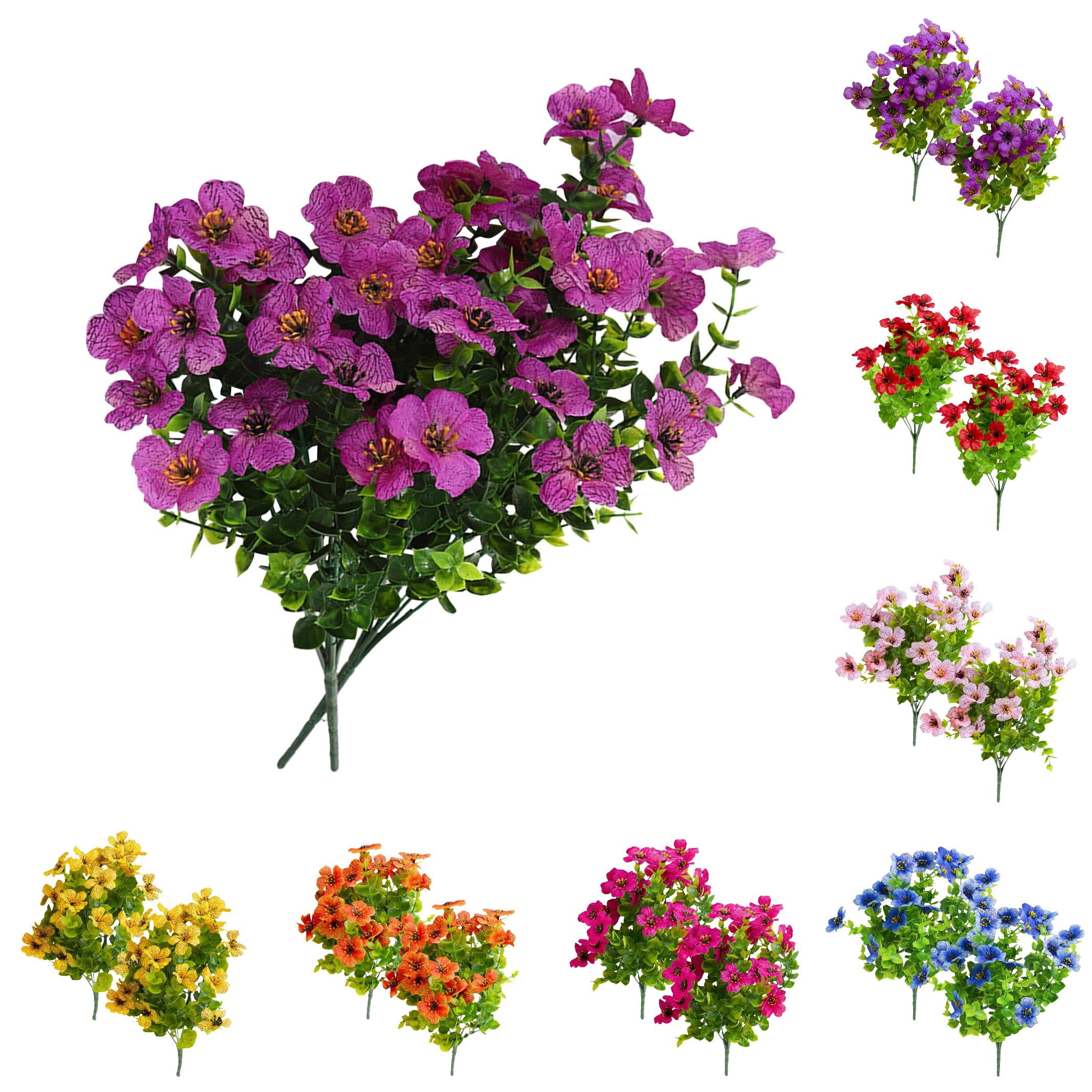 ZTTD Artificial Fake Flowers for Outdoor Spring Decoration, 18 Bundles Faux Silk Colorful Daisies UV Resistant Realistic for Outside Porch Patio Home Yard Garden Planters Pots Window Box