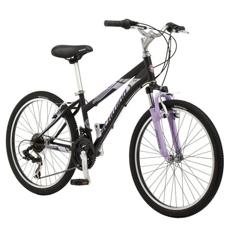 Schwinn Sidewinder Mountain Bike, 24-inch wheels, girls frame, black ...