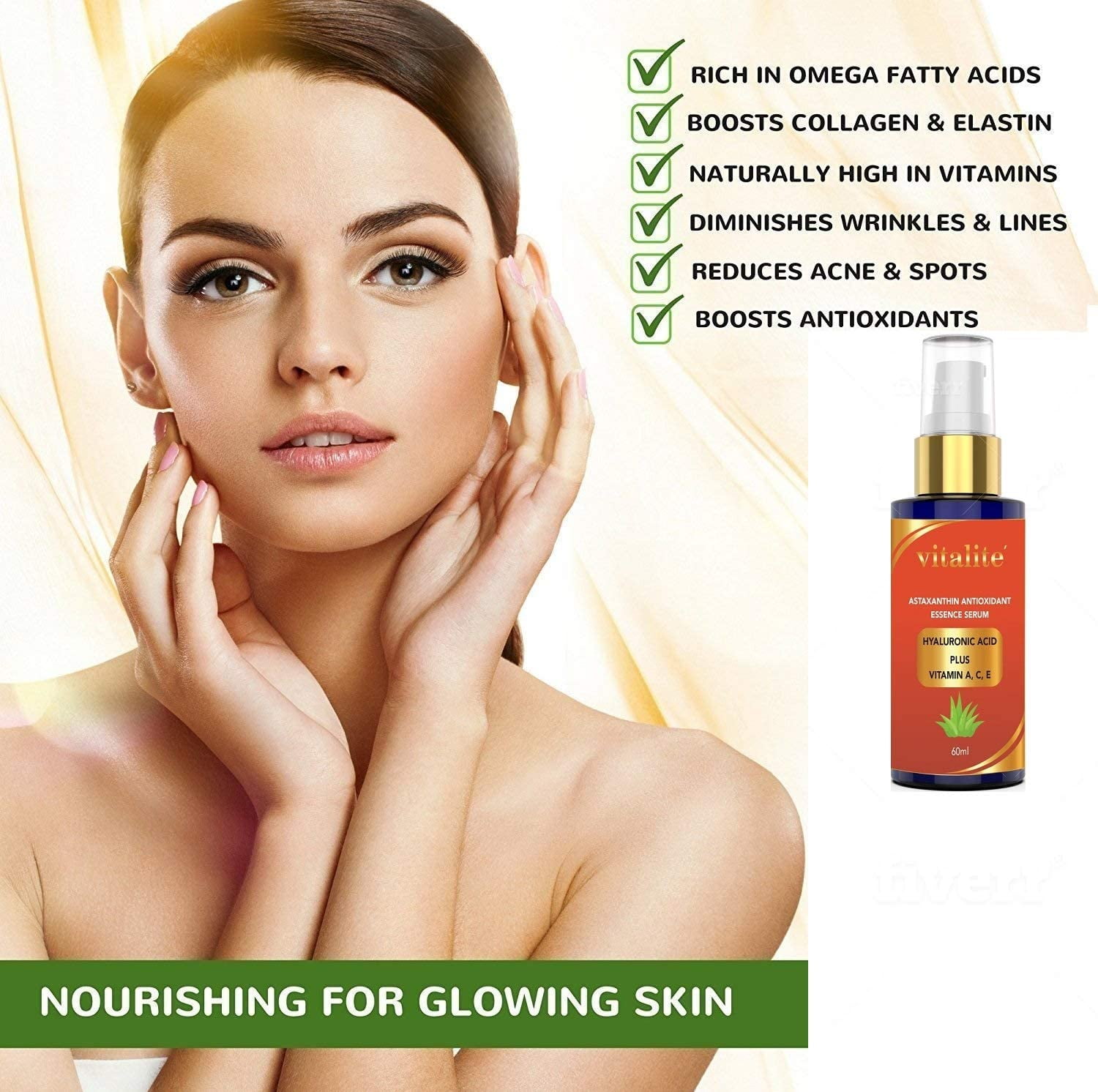 Astaxanthin Cream - Serum Lotion Bundle With Lip Balm, Moisturizing Lip Care, Lip Repair with Sun Shield, Lip Protectant, SPF, Full, Plump Lip