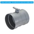thumbnail image 3 of Uxcell 8" HVAC Duct Manual Volume Damper, PP Adjustment Flame Retardant Airflow Backdraft Damper Control Dark Grey, 3 of 5