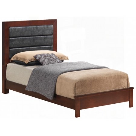 Cherry Finish Twin Bed with Spacious Sleeping and Stable Design