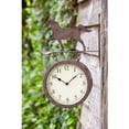 thumbnail image 3 of Evergreen Rusted Horse 2-Sided Outdoor Safe Metal Clock and Thermometer, 3 of 4