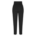 thumbnail image 6 of Women's Fashionable Solid Color Warm Pants, Leggings Yoga Pants High Waisted Slim Fit Casual Pants, Winter Thermal Tights,Black,S, 6 of 8