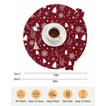 thumbnail image 6 of 15 Inch Round Placemats Set of 4, Red Christmas Snowflakes Non Slip Heat Insulation PP Table Mats, Winter Xmas Pine Tree Plant Washable Place Mats for Kitchen Dining Party Table Decor, 6 of 7