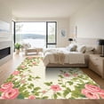 thumbnail image 3 of ODIKA 4'x6' Machine Washable Non-Slip Area Rug, Cottagecore Pink High Traffic Rug, Pink, 1078462, 3 of 7
