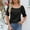 Black, variant on ALLLIST Spring Tops for Women 2024 Black Solid Short Sleeve Scoop Neck T-Shirts Blouses for Women