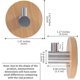 thumbnail image 3 of Ganchos para toallas, [fuertes y resistentes] Modernos ganchos para batas de acero inoxidable y bambú, ganchos adhesivos impermeables para colgar abrigos, cinturones, llaves, auriculares, et, 3 of 5