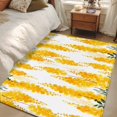 thumbnail image 4 of Yellow Floral Area Rugs 3x5 ft Watercolor Gold Flowers Leaf Washable Rug Non Slip Indoor Carpet Absorbent Floor Mat for Living Room Bedroom Dining Room, 4 of 9