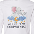 thumbnail image 4 of Inktastic Will You Be My Godparents? Cute Elephants Moon and Stars Long Sleeve Youth T-Shirt, 4 of 5