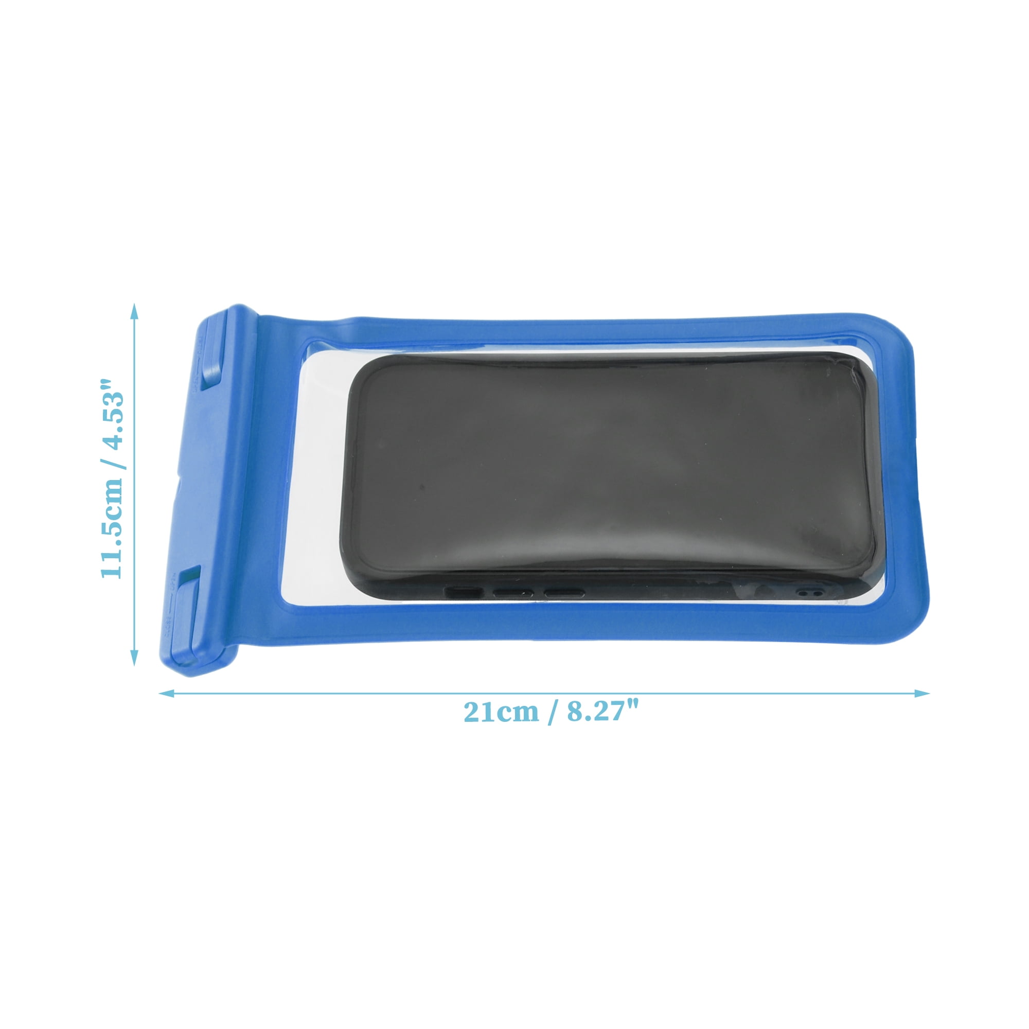 Unique Bargains 2 Pcs Mobile Bag Waterproof Case Compatible for Phone 4.53x8.27 Blue