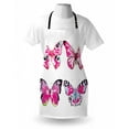 thumbnail image 3 of Watercolor Apron Set of Artistic Butterflies Spring Nature Wildlife Insects Vintage, Unisex Kitchen Bib Apron with Adjustable Neck for Cooking Baking Gardening, Pink Baby Blue Black, by Ambesonne, 3 of 3