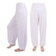 thumbnail image 4 of ICHUANYI Clearance Fashion Women's Elastic Loose Relaxed Cotton Soft Yoga Sports Dance Pants(White, S) ICHUANYI WER2023080809537, 4 of 4