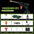 thumbnail image 6 of 500 PSI Cordless Pressure Washer for 12V Battery,Portable Handheld Power Washer , 2 Batteries, 3-in-1 Swivel Nozzle, 16.41FT Hose,for Car Yard Fence Wall Cleaning and Garden, 6 of 12