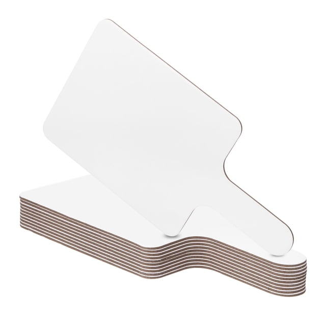 Uxcell 11x6in Dry Erase Paddles, 10Pcs Handheld Square Dry Erase Boards